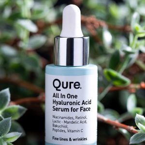 Best Qure All-In-One Hyaluronic Acid Serum – Multi-Active Facial Serum with Niacinamide, Retinol, Vitamin C, Peptides, Bakuchiol & AHAs for Fine Lines, Wrinkles & Smooth, Hydrated Skin