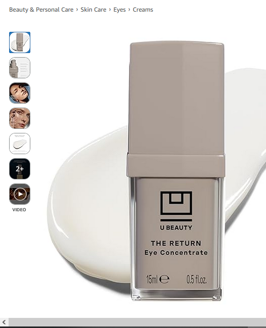 Best U Beauty The RETURN Eye Concentrate – Peptide Anti-Aging Eye Cream for Brightening, Firming & Reducing Dark Circles | Targets Fine Lines, Puffiness & Under-Eye Wrinkles – 0.5 fl oz