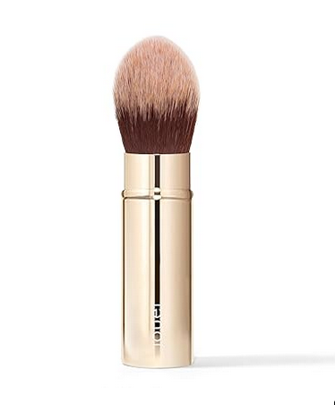 Best Jouer Essential Travel Complexion Brush – Portable Makeup Brush with Soft Synthetic Bristles – Vegan, Cruelty-Free, Gluten & Paraben Free – Gold Finish