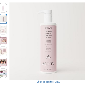 Best ACTIIV Recover Thickening Shampoo Treatment for Women – Plant-Based Hair Growth Support, Fuller & Healthier-Looking Hair, Scalp Health Formula, Vegan & Color-Safe – For All Hair Types