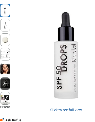 Best Rodial SPF 50 Drops 30ml – Lightweight SPF Serum with Hyaluronic Acid & Vitamin E | Broad-Spectrum UVA/UVB Protection & Anti-Photoaging Moisturiser