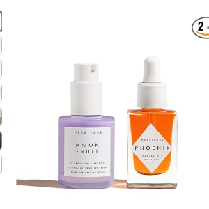 Best Herbivore Wrinkle-Fighting Anti-Aging Set – Moon Fruit 1% Bakuchiol + Peptides Serum & Phoenix Rosehip Face Oil | Plant-Based, Vegan & Cruelty-Free Skincare Duo