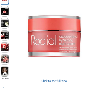 Best Rodial Dragon’s Blood Hyaluronic Night Cream 1.69 fl oz – Retinol & Hyaluronic Acid Overnight Moisturiser for Hydration, Firming & Skin Renewal
