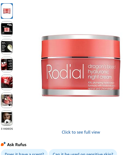 Best Rodial Dragon’s Blood Hyaluronic Night Cream 1.69 fl oz – Retinol & Hyaluronic Acid Overnight Moisturiser for Hydration, Firming & Skin Renewal