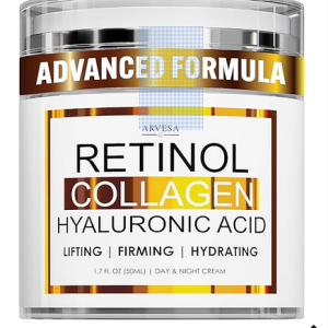 Best Retinol Face Cream with Collagen & Hyaluronic Acid – Anti-Aging Wrinkle Moisturizer for Women & Men | Day & Night Firming, Tightening Facial Cream