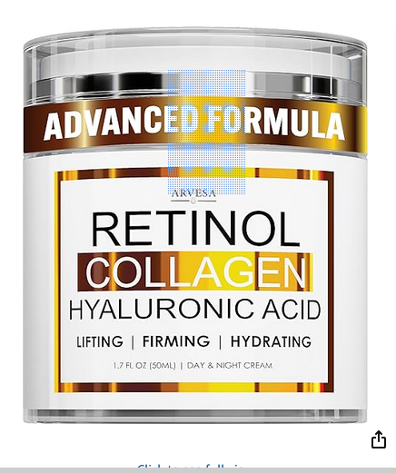 Best Retinol Face Cream with Collagen & Hyaluronic Acid – Anti-Aging Wrinkle Moisturizer for Women & Men | Day & Night Firming, Tightening Facial Cream