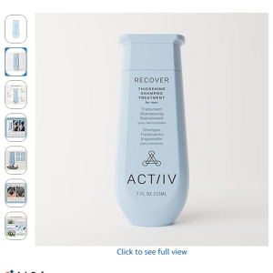 Best ACTIIV Recover Thickening Shampoo Treatment for Men – Plant-Based Hair Strengthening Formula for Fuller, Healthier-Looking Hair | Supports Scalp Health, Vegan & Color-Safe | For All Hair Types