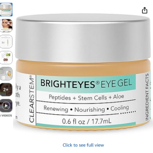 Best CLEARSTEM BRIGHTEYES Cooling Eye Gel – Anti-Aging Eye Cream with Stem Cells, Peptides & Collagen | Hydrating Under-Eye Treatment for Puffiness, Fine Lines & Dark Circles – 0.6 fl oz