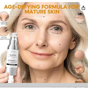 Best Super Vitamin C Serum 1 fl oz – 20% Vitamin C Anti-Aging Face Serum with Retinol, Hyaluronic Acid, Vitamin E, Caffeine & Peptides | Brightening & Wrinkle-Reducing Serum for Women