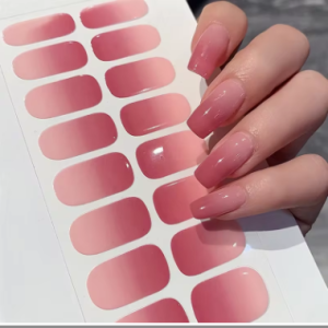 14/16 Sheets Full Cover Gradient Nail Stickers - Multi-Color Self-Adhesive Nail Wraps Polish Strips - No UV Lamp Needed Press On Nail Decals for Women