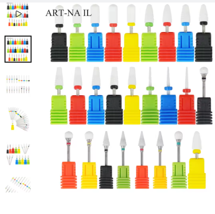 Professional Ceramic Nail Drill Bit – Electric Manicure & Pedicure Milling Cutter for Gel, Acrylic & Nail Art Removal (1 Pc