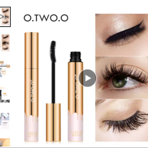 O.TWO.O 3D Lengthening Mascara – Long-Wearing Black Lash Extension Mascara with Eyelash Brush, Waterproof Smudge-Proof Gold Tube