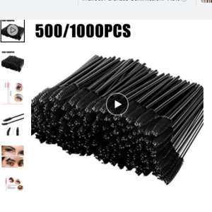 500/1000 PCS Disposable Eyelash Brushes Set – Professional Lash Mascara Wands for Eyelash Extensions & Eyebrow Grooming | Wholesale Makeup Applicator Tools
