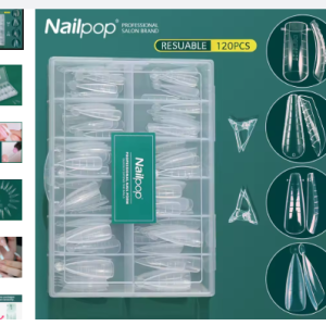 Best Nailpop Dual System Nail Forms – Professional Acrylic & Poly Gel Extension False Nail Tips, Reusable Nail Building Molds for Nail Art (120 Pcs Box)